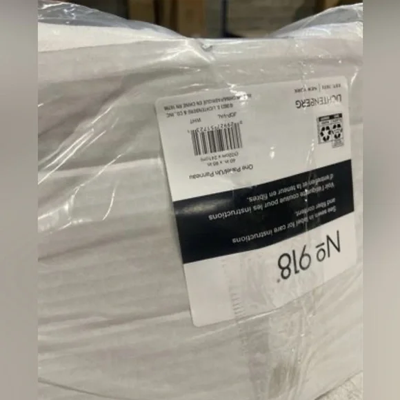 918 Sora Casual Textured Grommet Curtain Panel; 2 Single Panel 40 x 95 White - Picture 5 of 6